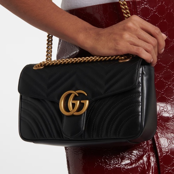 Gucci GG Marmont Black Flap Bag; EUC COA - Picture 4 of 13